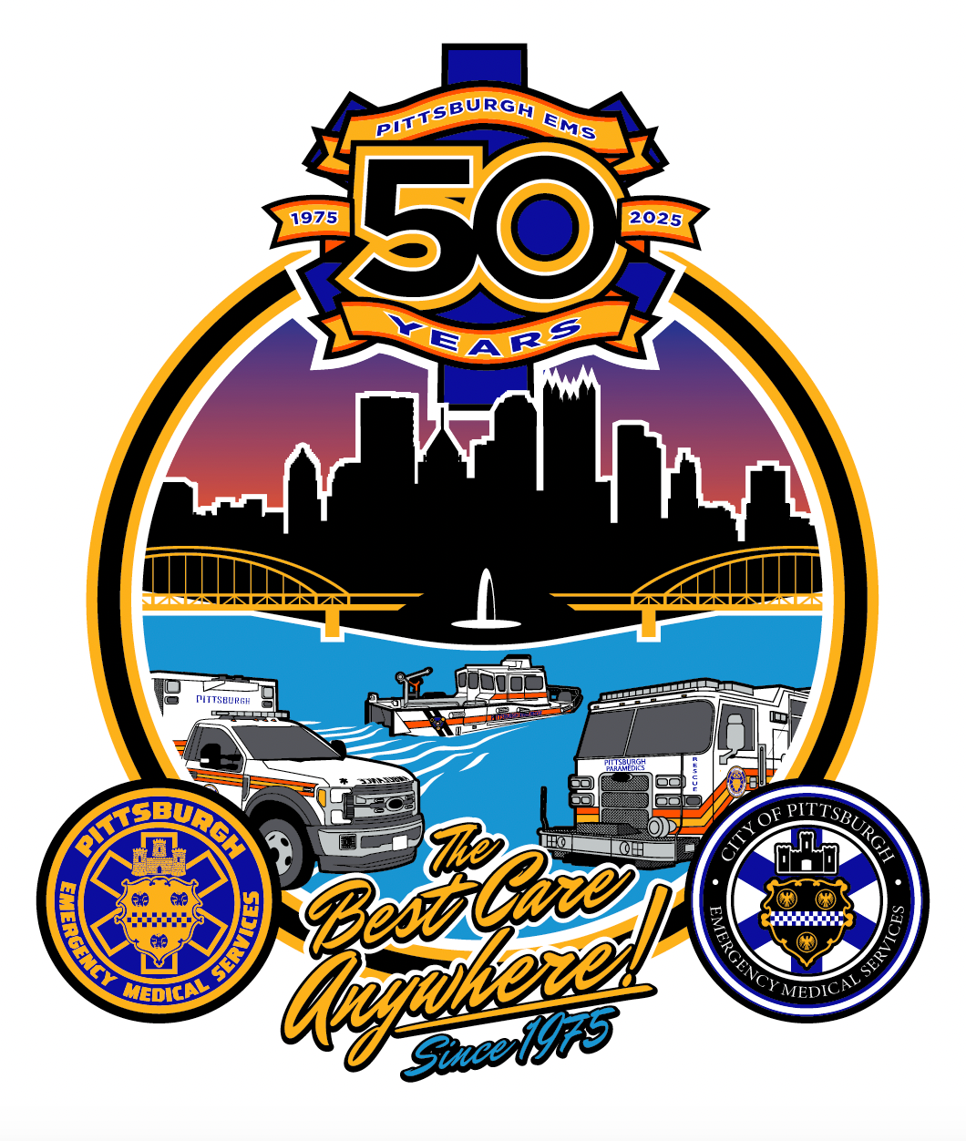 50th Anniversary Logo Sticker